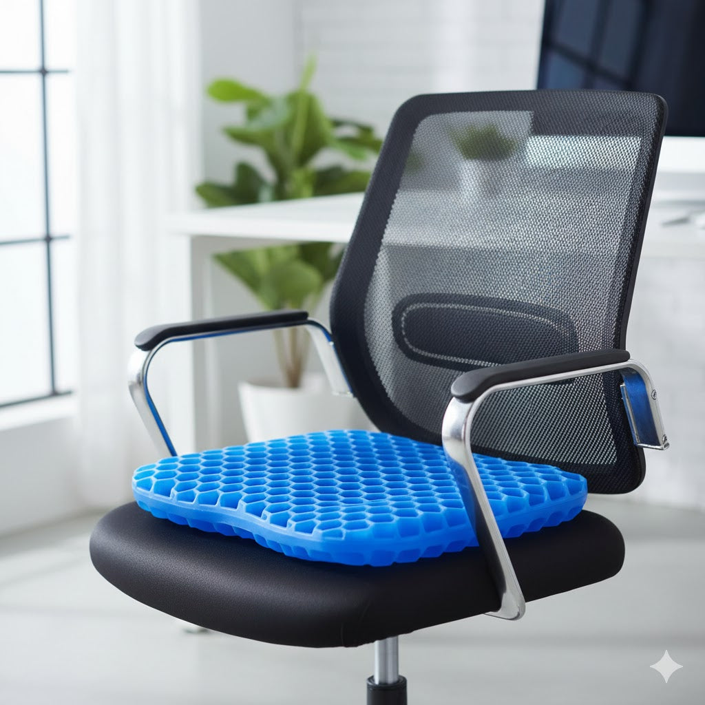 Cojín de Gel Ortopédico para Alivio de Espalda y Coxis